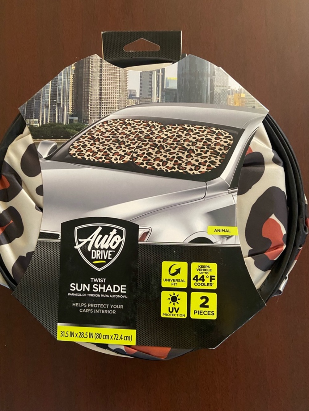 Auto Drive Twist Sun Shade - Leopard Print